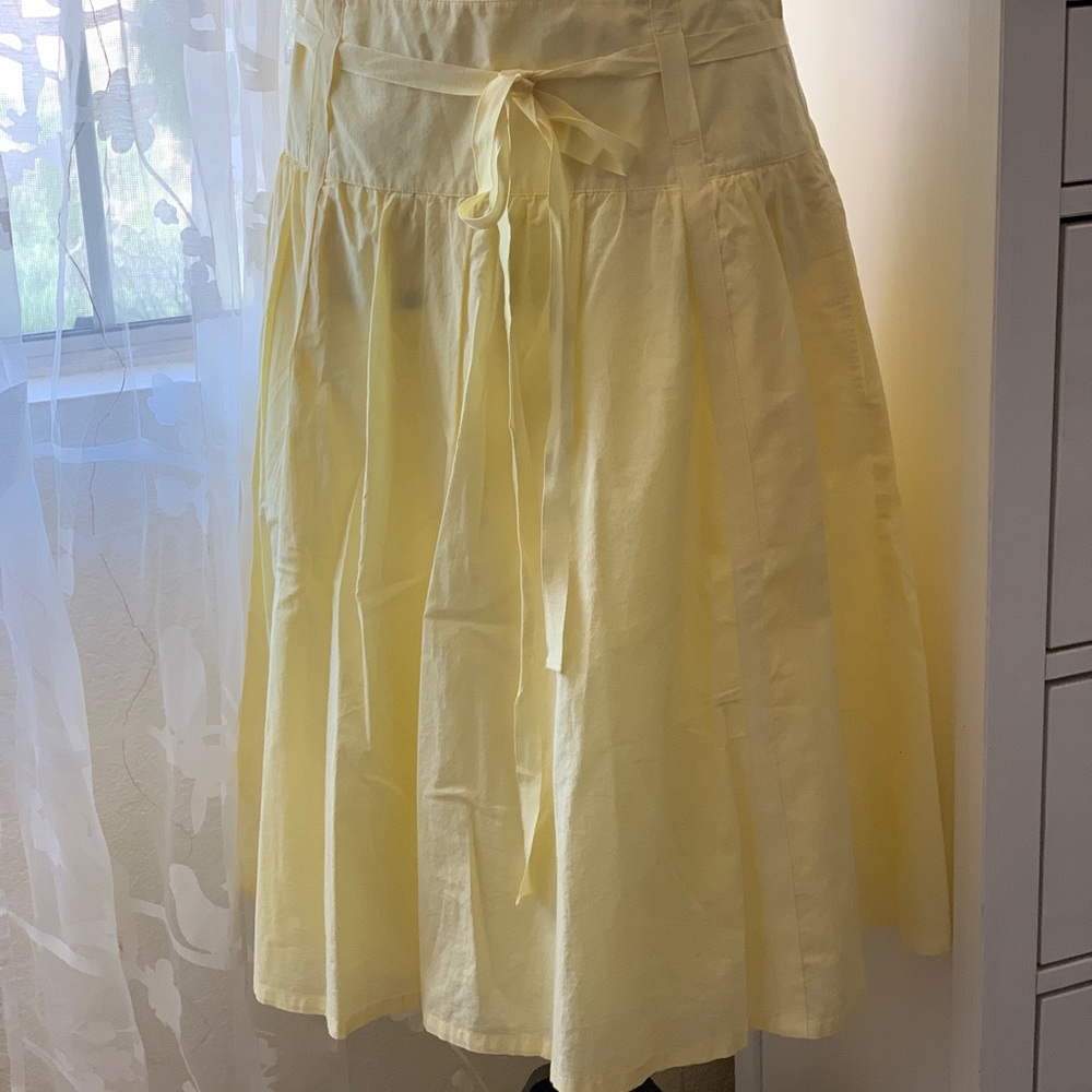 LONDON JEAN Chino yellow cotton perfect for warm weather, ribbon trim, lined 6
